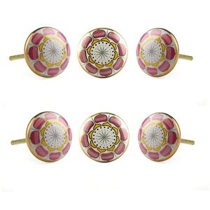 Vintage ceramic knobs SET OF TWO KNOBS